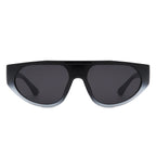 Isolde - Round Flat Top Retro Fashion Sunglasses