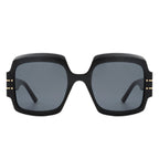 Emblazon - Women Oversize Flat Top Fashion Square Sunglasses