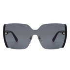Xanadune -  Square Oversize Half Frame Tinted Retro Fashion Women Sunglasses