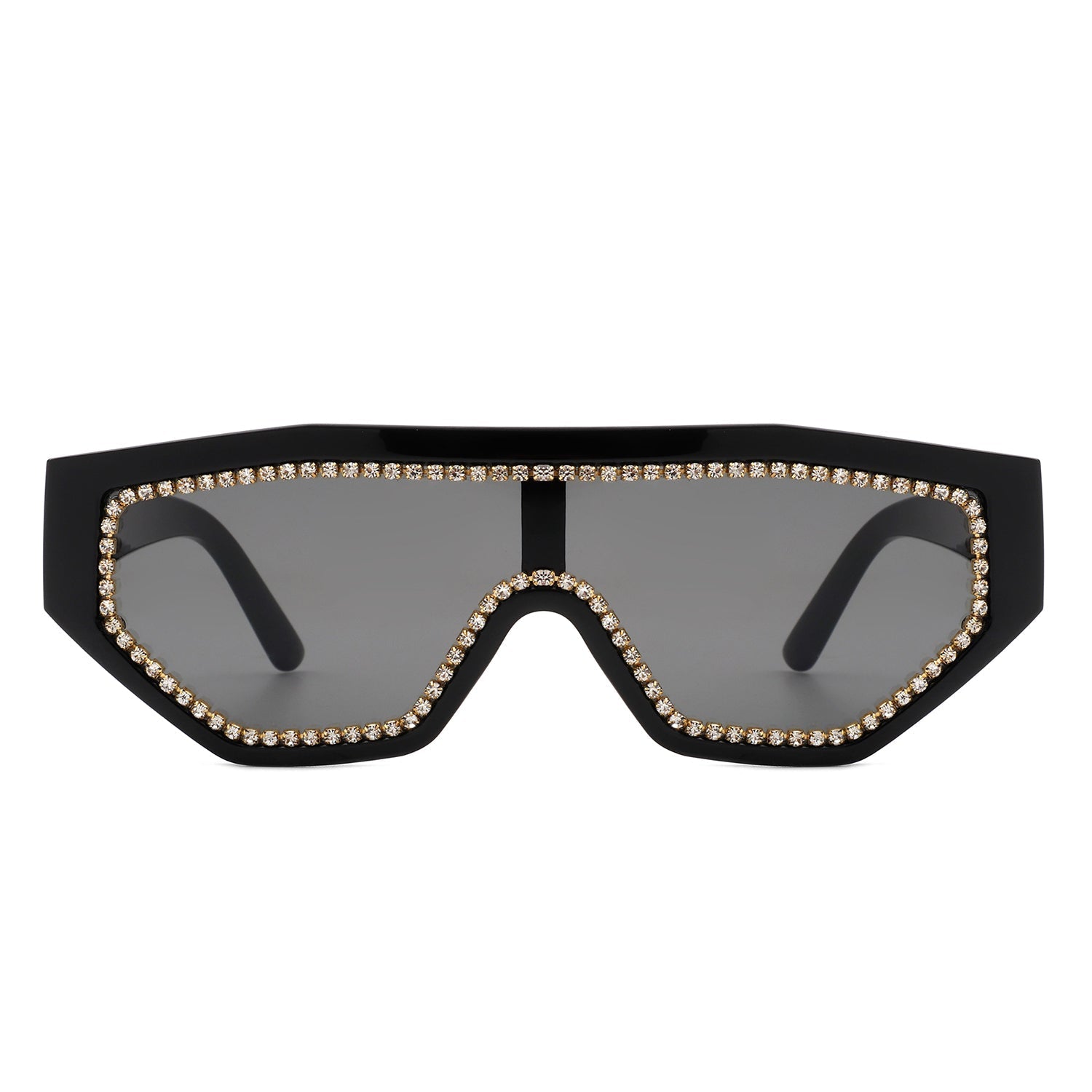 Goldleaf - Geometric Oversize Glitter Square Fashion Women Sunglasses