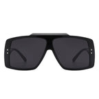 Halia - Square Retro Flat Top Vintage Inspired Fashion Sunglasses