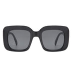 Vaelos - Chunky Flat Top Square  Thick Frame Sunglasses