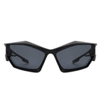 Pollich - Futuristic Rectangle Geometric Chunky Square Fashion Sunglasses