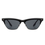 Mistique - Women Retro Half Frame Square Fashion Cat Eye Sunglasses