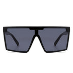 Vitalize - Oversize Retro Square Flat Top Tinted Fashion Women Sunglasses