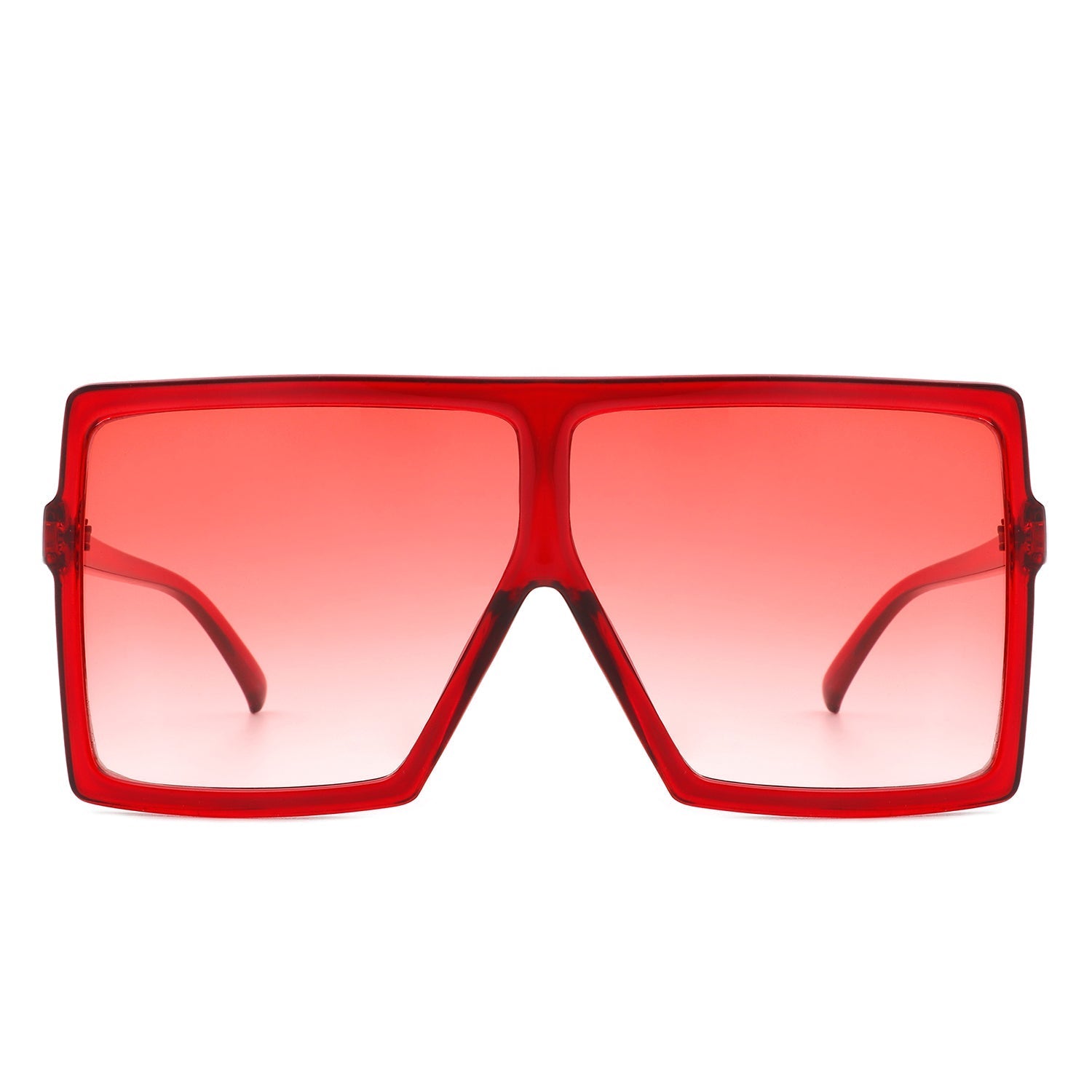 Amarylla - Oversize Flat Top Square Tinted Women Fashion Sunglasses