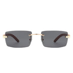 Oceanize - Rectangle Rimless Retro Frameless Fashion Tinted Sunglasses