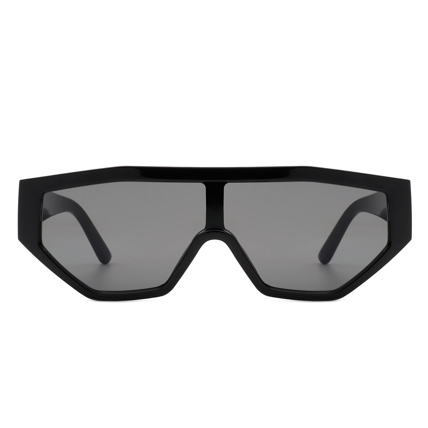 Firelily - Geometric Square Oversize Futuristic Fashion Sunglasses