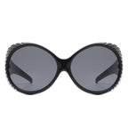 Radiant - Oversized Round Wrap-Around Fashion Women's Sunglasses