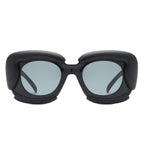 Twirl - Square Geometric Irregular Chunky Fashion Futuristic Sunglasses