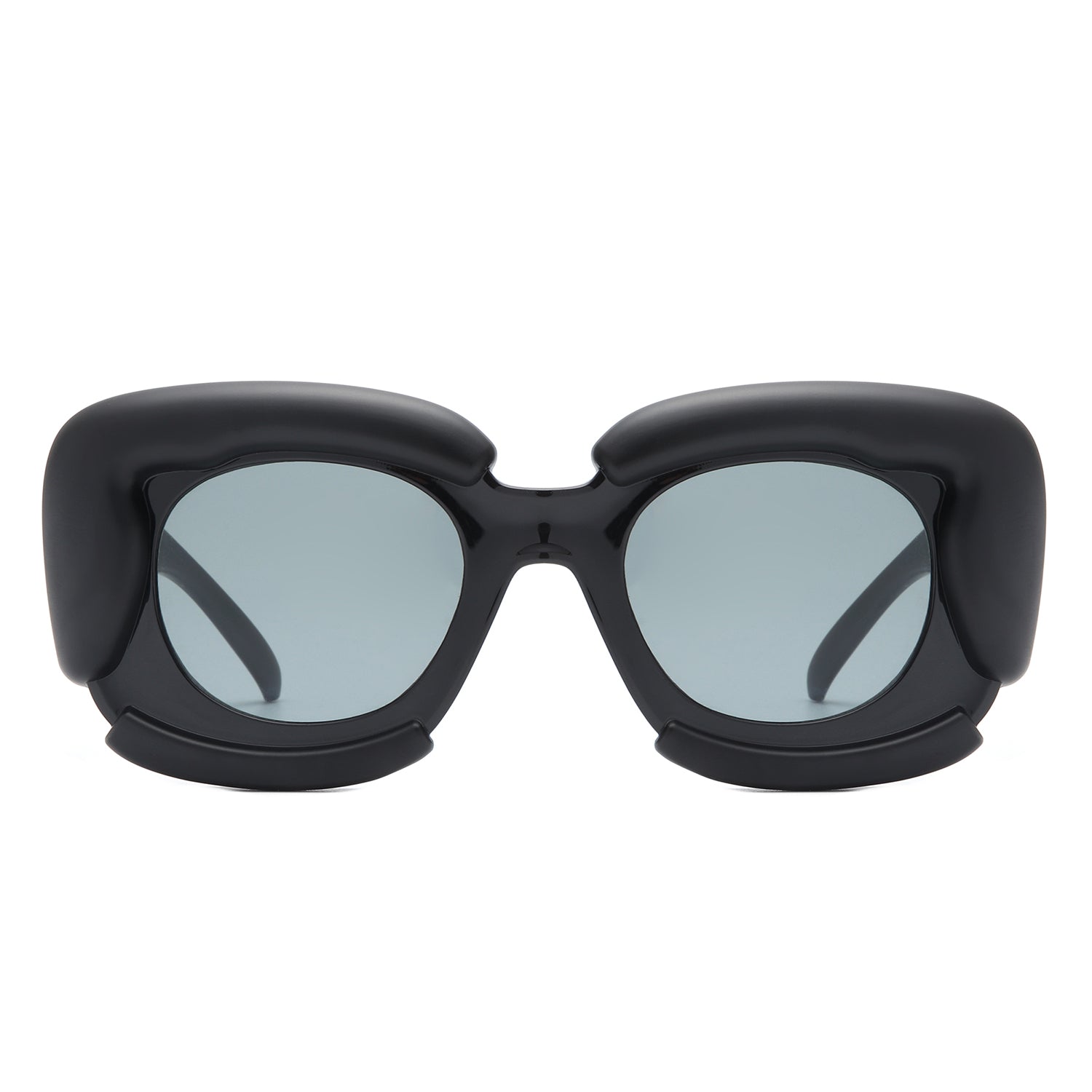 Twirl - Square Geometric Irregular Chunky Fashion Futuristic Sunglasses