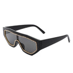 Goldleaf - Geometric Oversize Glitter Square Fashion Women Sunglasses