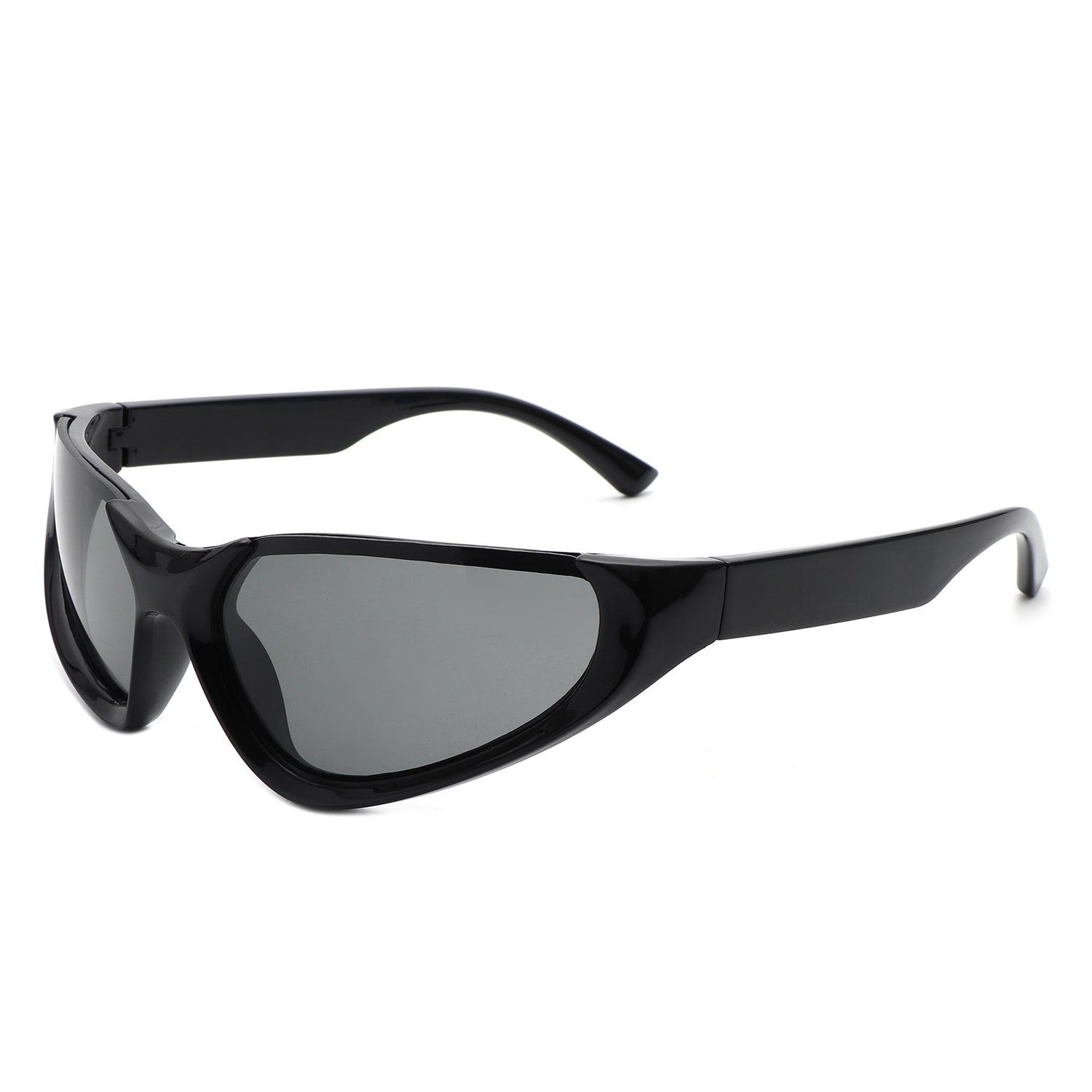 Dazzling - Rectangle Retro Fashion Wrap Around Sunglasses