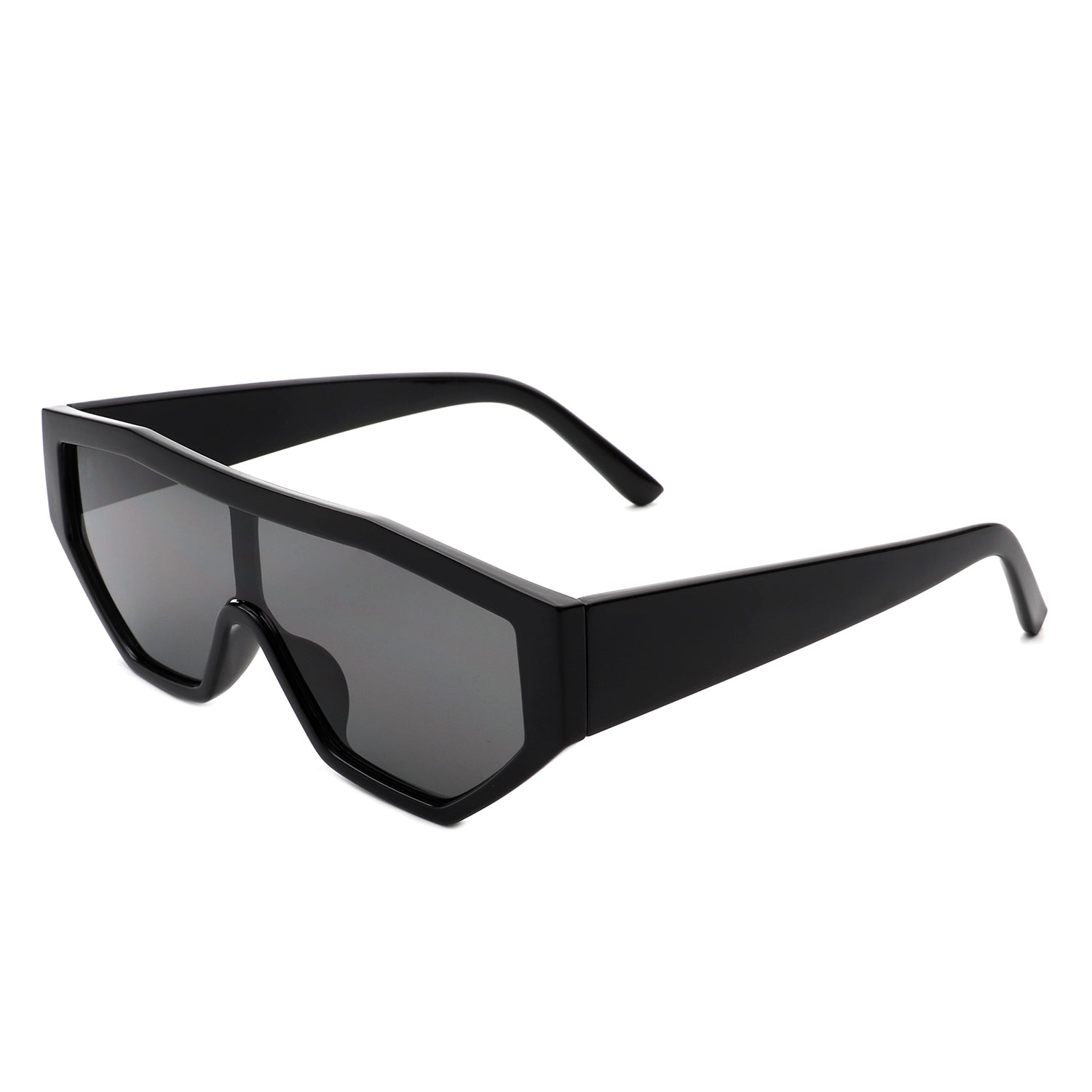 Firelily - Geometric Square Oversize Futuristic Fashion Sunglasses