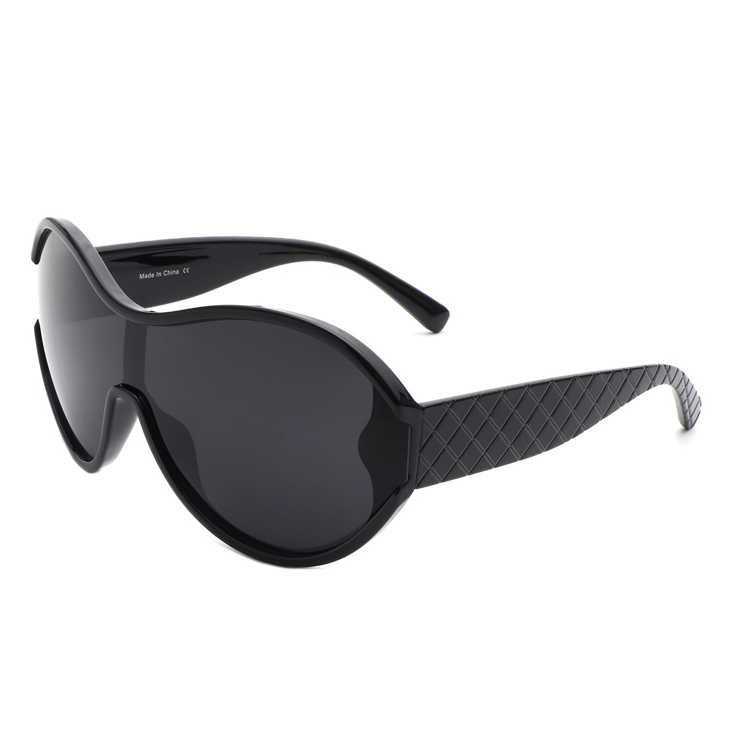 Gwyneth - Oversize Oval Retro Circle Fashion Curved Round Sunglasses