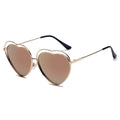 MESA | Women Metal Halo Wire Art Heart Shape Color Lens Sunglasses