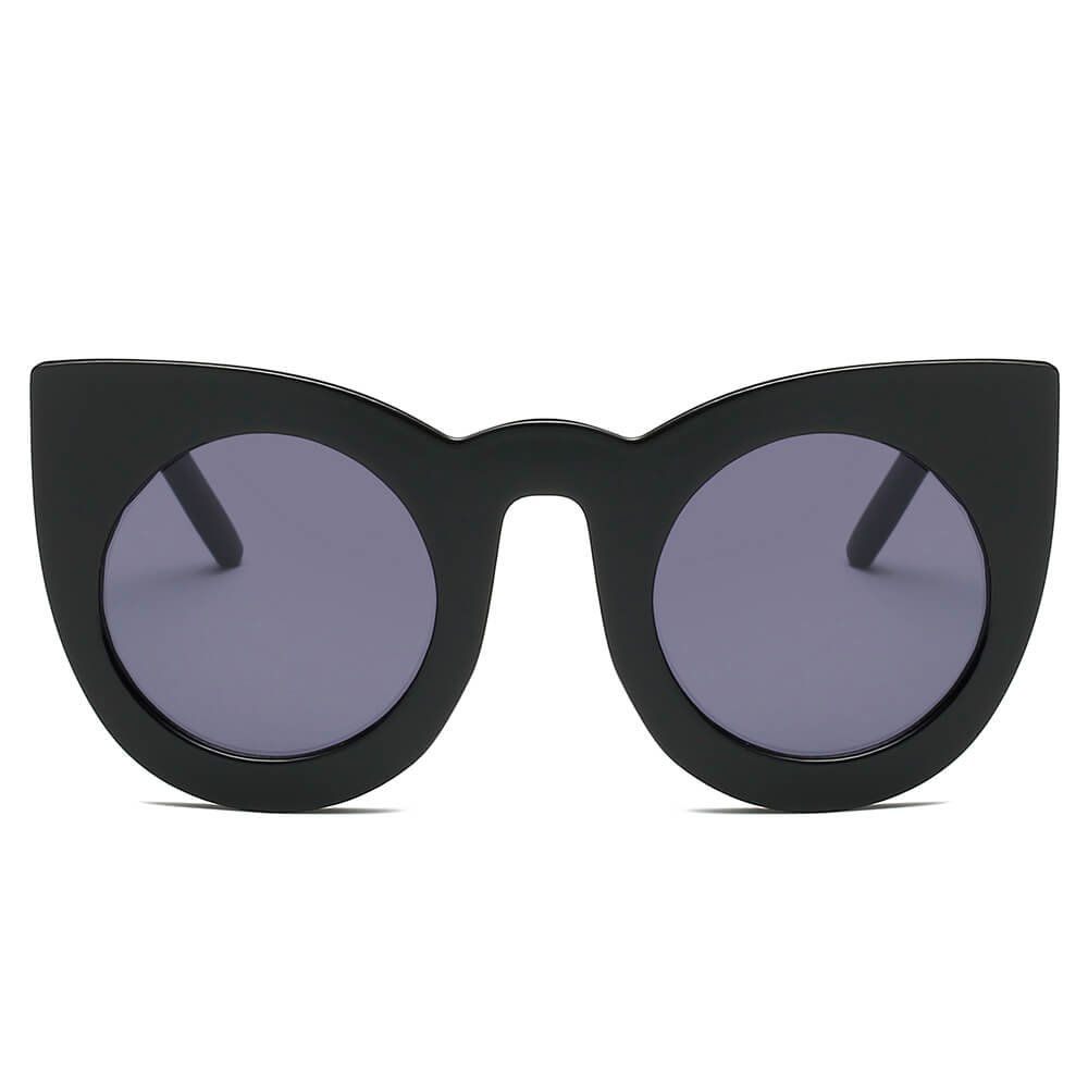 Hinton | Women Round Cat Eye Oversize Sunglasses