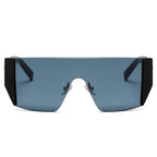 MABLETON | Women Retro Flat Top Lens Square Shield Wrap Around Sunglasses