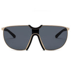 MACON | Large Oversized Unisex Single Lens Aviator Fashion Sunglasses