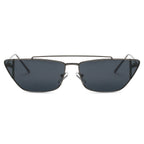 ESTEVAN | Women Metal Retro Flat Lens Rectangular Sunglasses