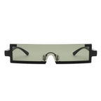 Celestra - Retro Rectangular Narrow Semi Rimless Vintage Slim Fashion Sunglasses