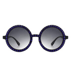 Dreamwey - Round Fashion Rhinestone Circle Oversize Women Sunglasses
