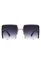 Lyris - Square Rimless Oversize Chic Women's Fashion Sunglasses