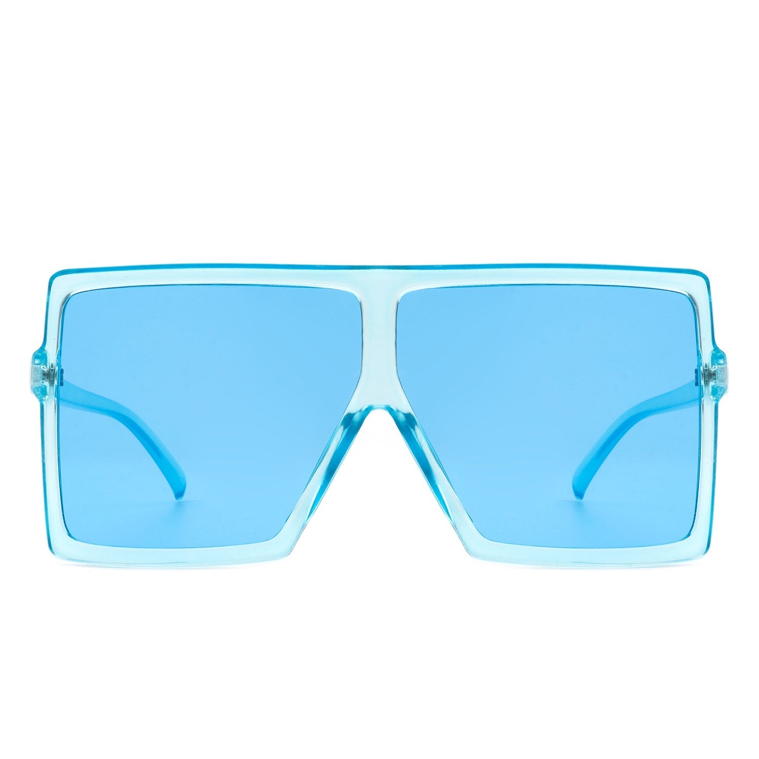Amarylla - Oversize Flat Top Square Tinted Women Fashion Sunglasses