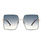 Benazia - Square Oversize Flat Top Large Tinted Women Fashion Sunglasses