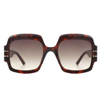 Emblazon - Women Oversize Flat Top Fashion Square Sunglasses