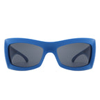 Skytalon - Square Retro Chunky Wrap Around Sunglasses