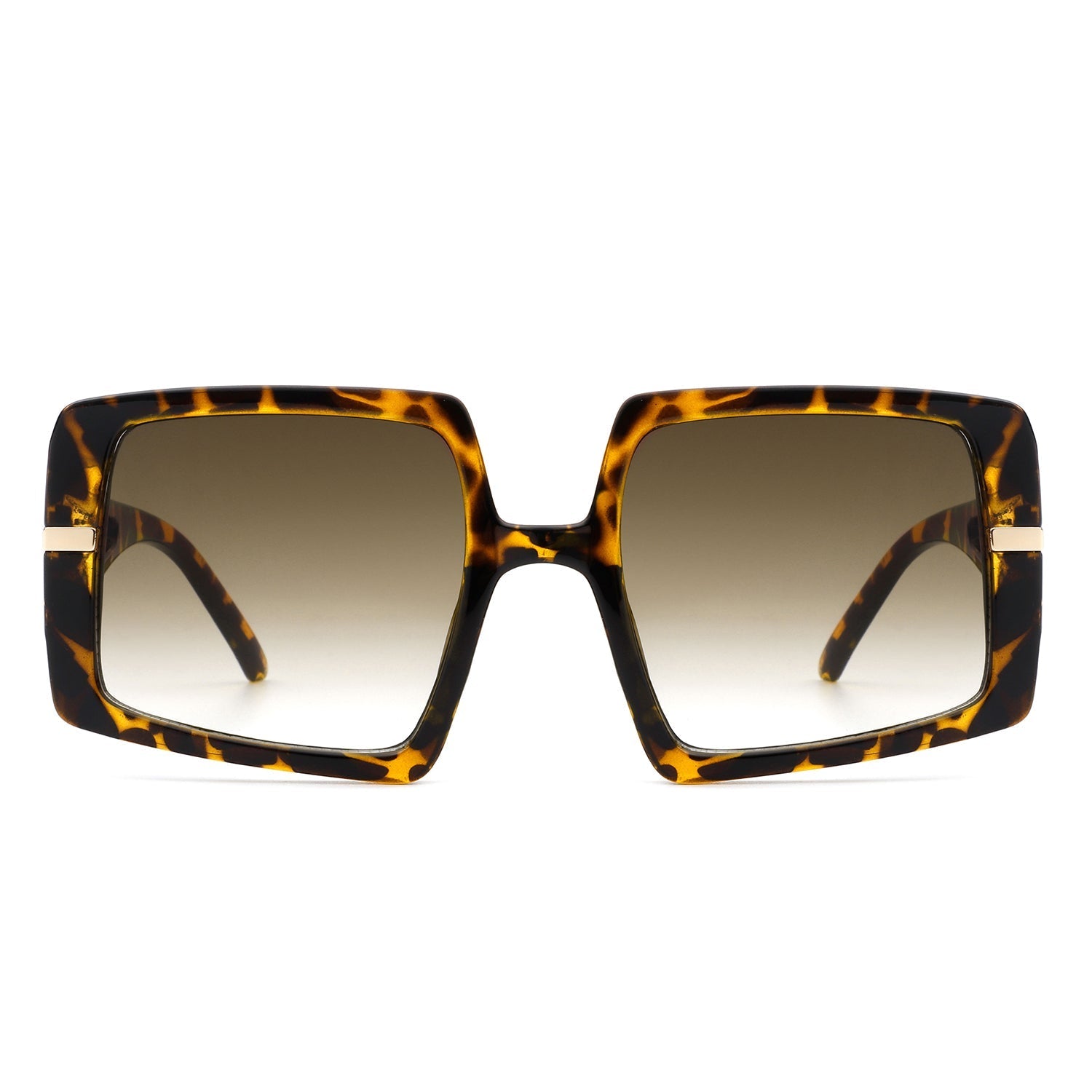 Jasmoria - Oversize Square Geometric Irregular Flat Top Women Sunglasses