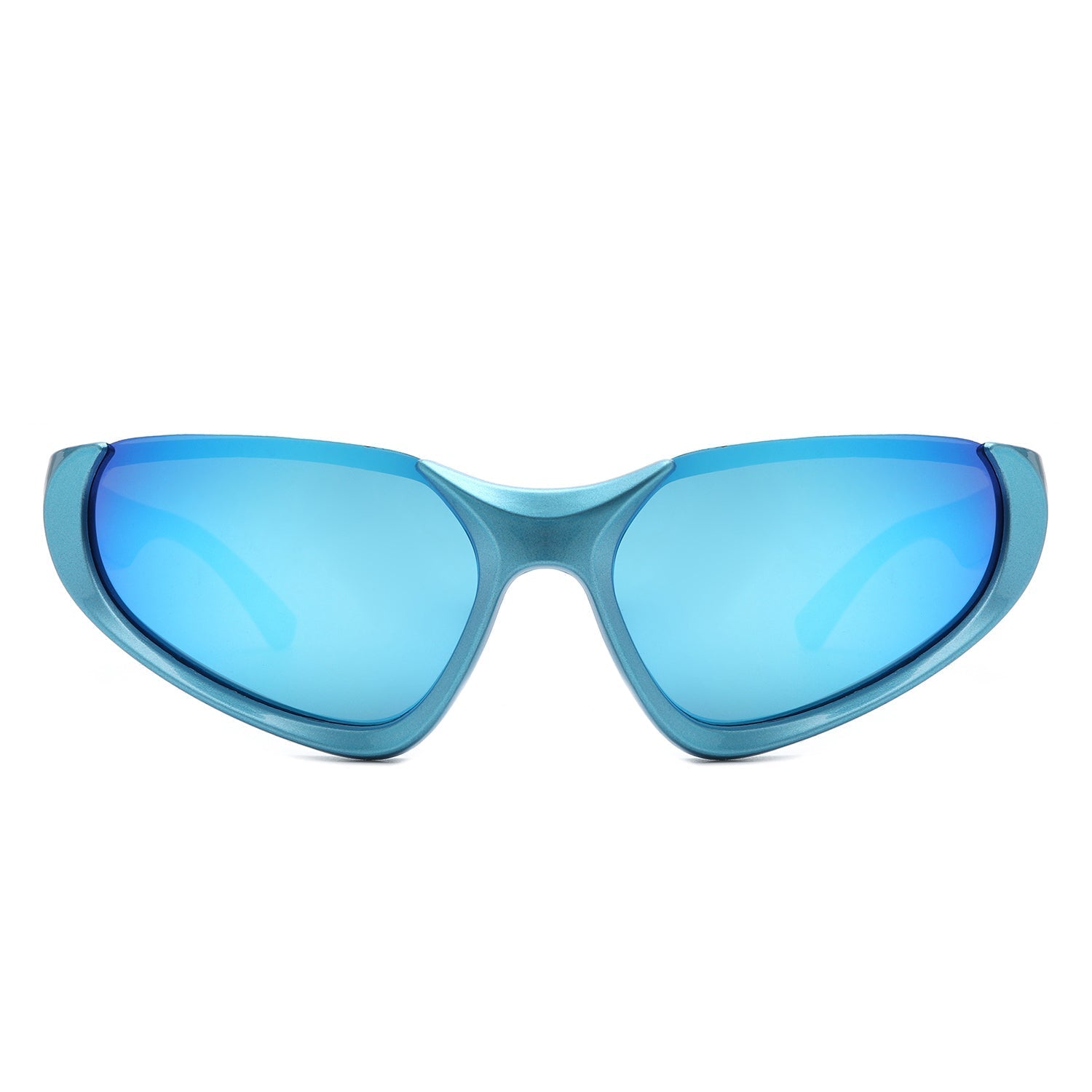 Dazzling - Rectangle Retro Fashion Wrap Around Sunglasses