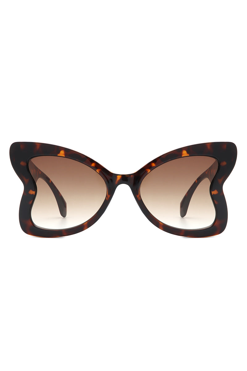 Glisten - Cat Eye Oversized Butterfly Shape Sunglasses