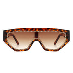 Goldleaf - Geometric Oversize Glitter Square Fashion Women Sunglasses