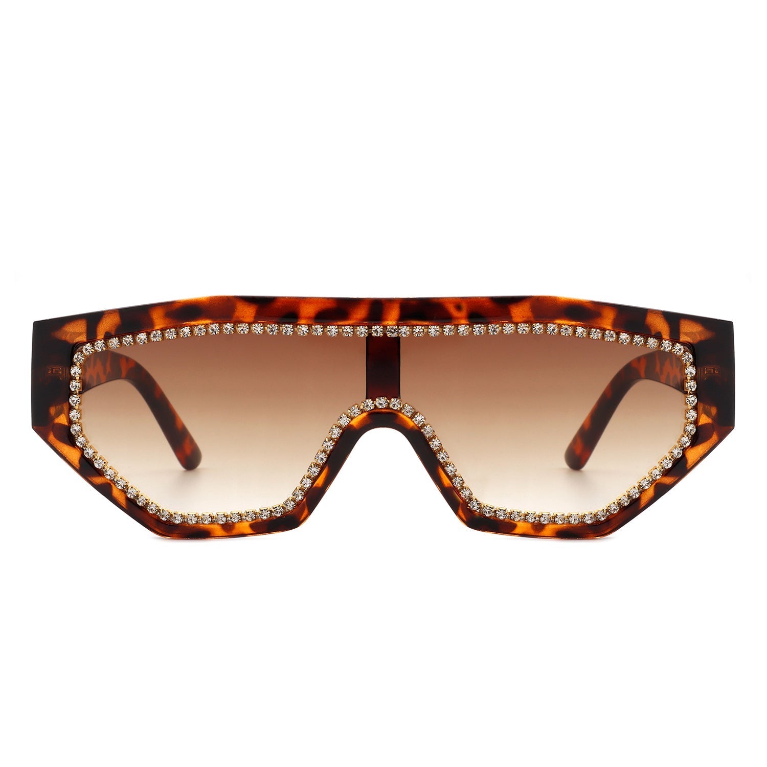 Goldleaf - Geometric Oversize Glitter Square Fashion Women Sunglasses
