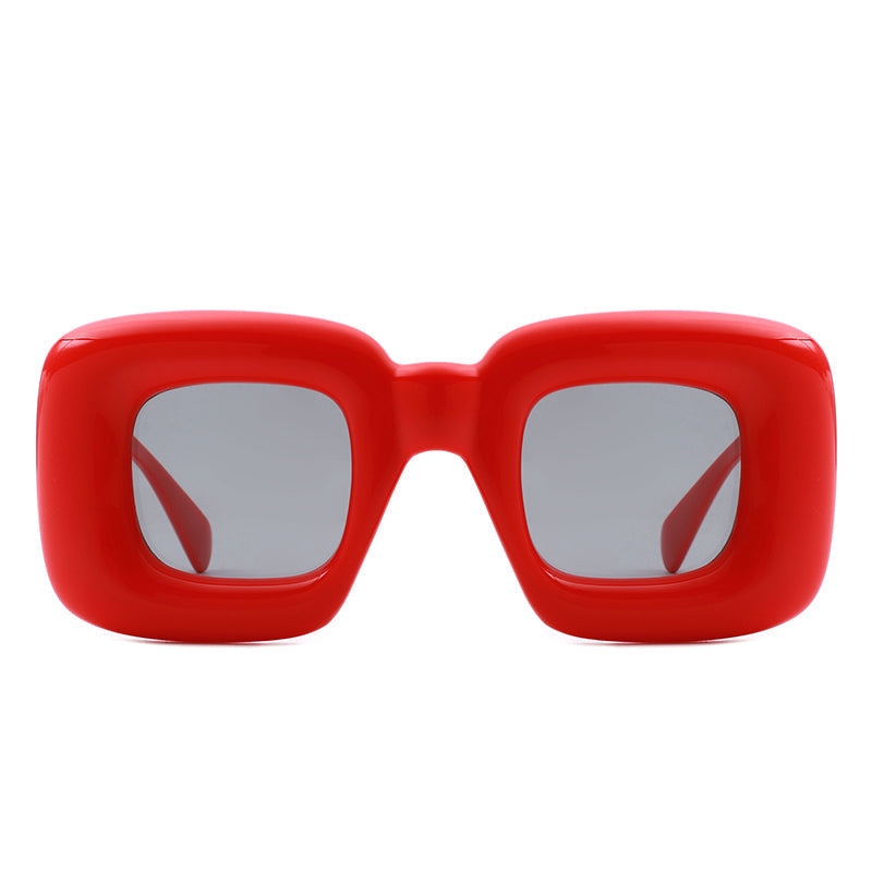 Rayne - Y2K Square Inflated Chunky Retro Funny Sunglasses