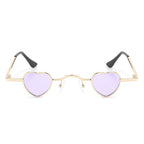 Zyral - Metal Heart Shaped Tinted Mini Color Pop Sunglasses