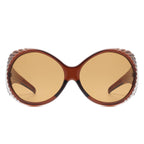 Radiant - Oversized Round Wrap-Around Fashion Women's Sunglasses