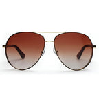KEARNY | Classic Flat Top Brow Bar Aviator Fashion Sunglasses