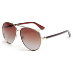 KEARNY | Classic Flat Top Brow Bar Aviator Fashion Sunglasses