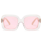 CLEMSON | Women Retro Trendy Vintage Bold Square Oversize Sunglasses