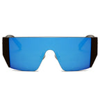 MABLETON | Women Retro Flat Top Lens Square Shield Wrap Around Sunglasses