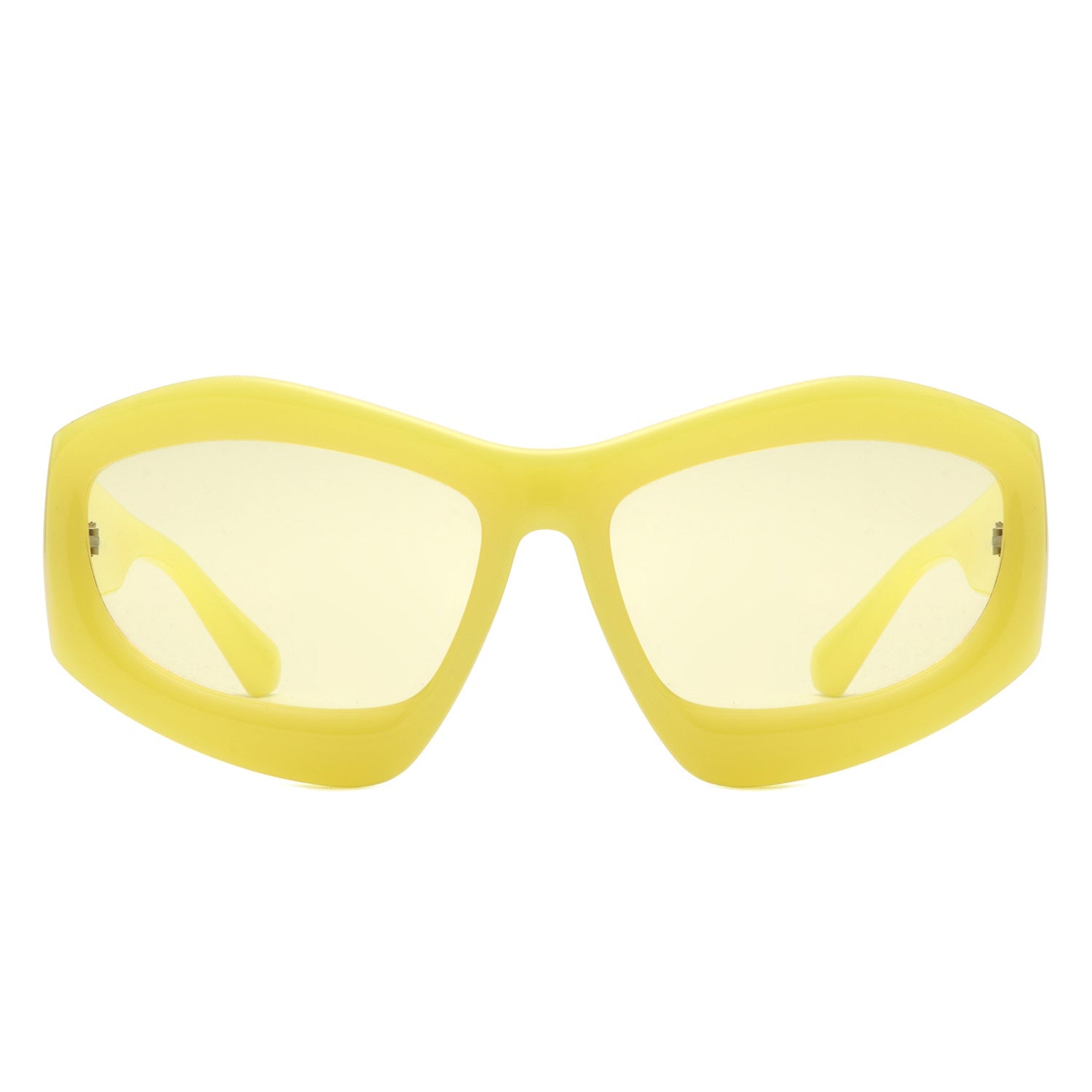 Xaron - Geometric Square Tinted Oversize Chunky Fashion Sunglasses