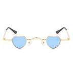 Zyral - Metal Heart Shaped Tinted Mini Color Pop Sunglasses