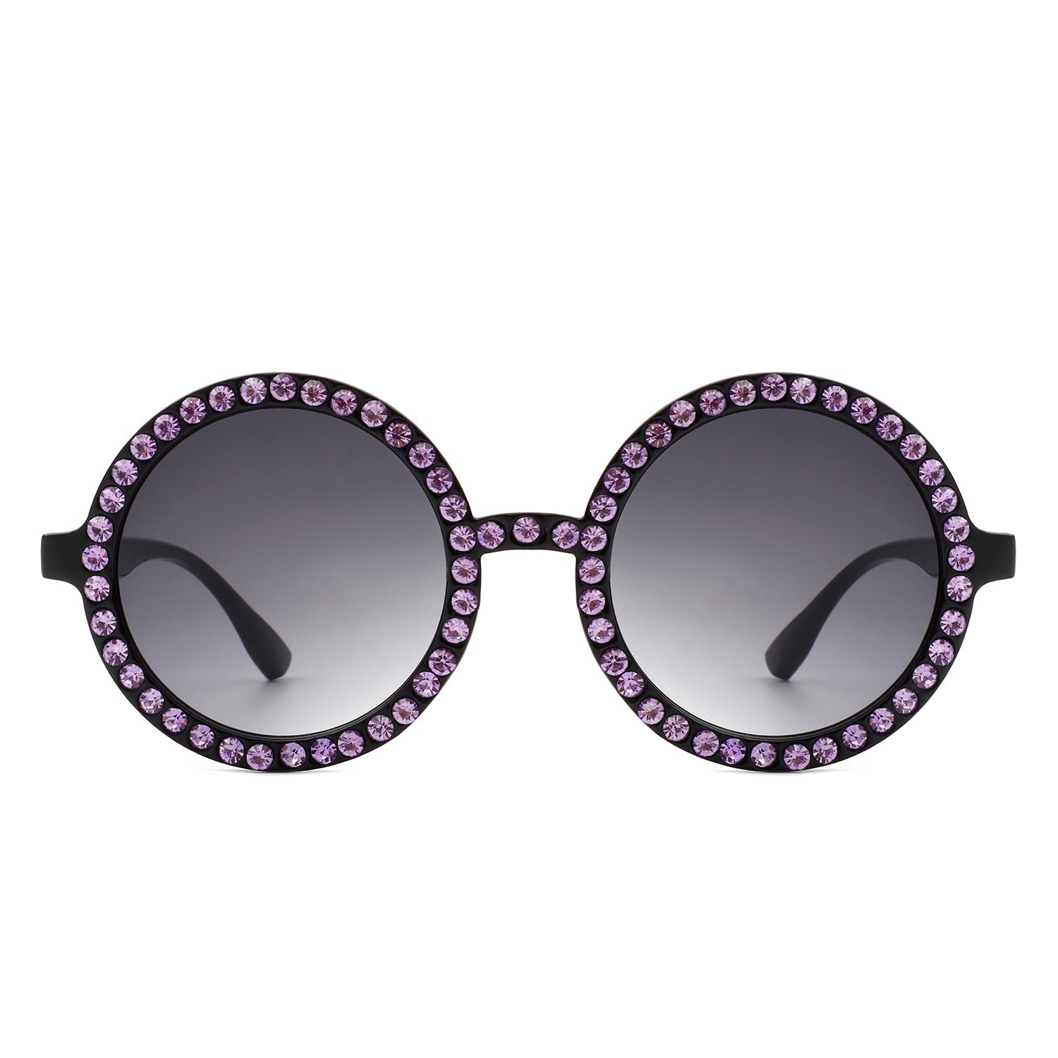 Dreamwey - Round Fashion Rhinestone Circle Oversize Women Sunglasses