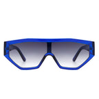 Firelily - Geometric Square Oversize Futuristic Fashion Sunglasses