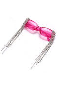Thyria - Modern Luxury Rhinestone Chi Rectangle Women's Sunglasses