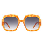 Emblazon - Women Oversize Flat Top Fashion Square Sunglasses