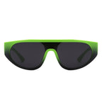 Isolde - Round Flat Top Retro Fashion Sunglasses